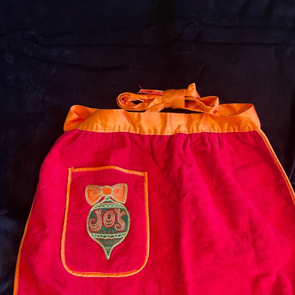 CHRISTMAS APRON VINTAGE HANDMADE - Picture 6 of 6